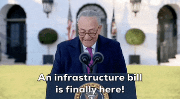 Chuck Schumer Infrastructure GIF by GIPHY News