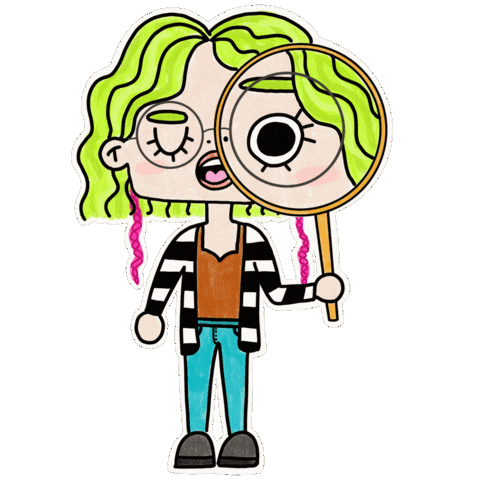 Looking Green Hair Sticker