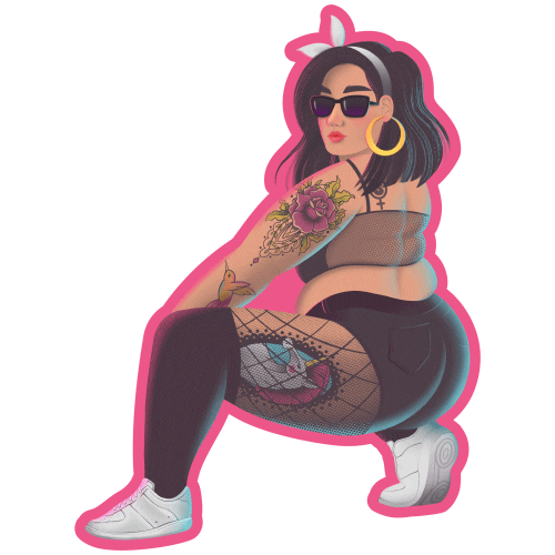 Audry Funk Sticker