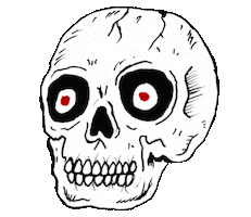 Skull Blink Sticker by Emo Nite