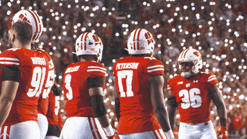 Night Game Football GIF by Wisconsin Badgers