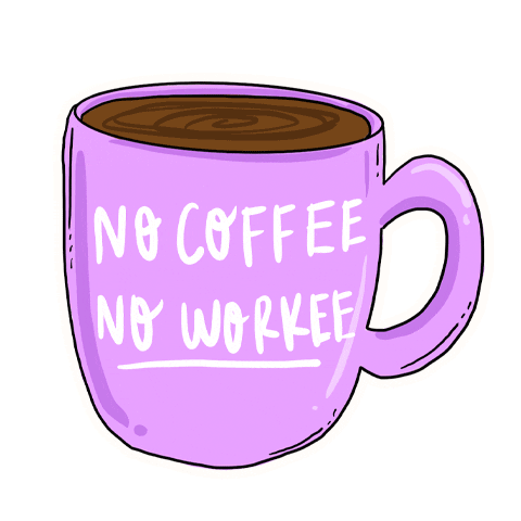 Tired Coffee Sticker