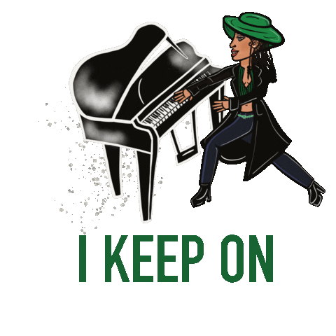 Alicia Keys Falling Sticker by JellaCreative