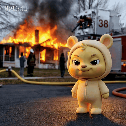 Burning House Smoke GIF