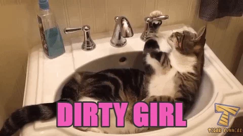 dirty girl take a bath GIF
