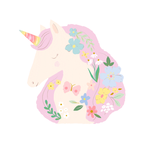 Flowers Unicorn Sticker by Meri Meri