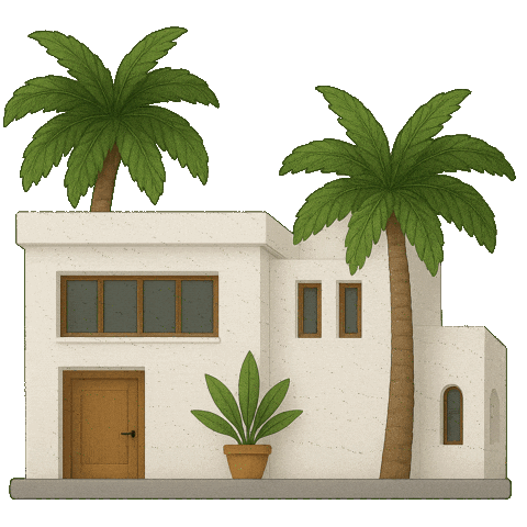 Palm Trees House Sticker by Year Of Community