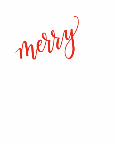 Merry Christmas Calligraphy GIF