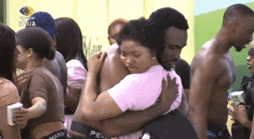 Sad Hugging GIF by Big Brother Naija
