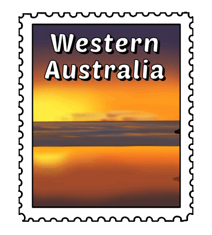 Western Australia Beach Sticker by Bianca Bosso
