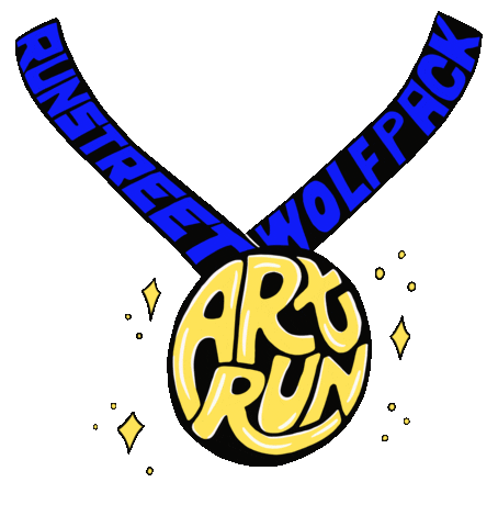 Runstreet Artrun Medal Wolfpack Sticker