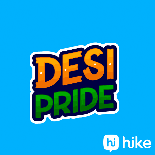 Freedom Jaihind GIF by Hike Sticker Chat