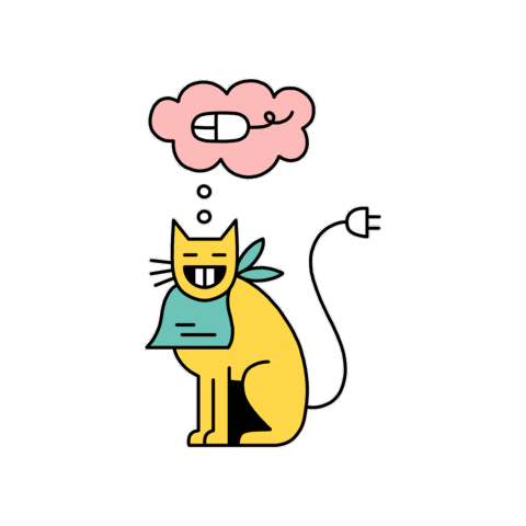 Cat Mouse Sticker by Innovationshauptplatz Linz