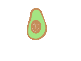 Happy Avocado Sticker by HealthSync® Global