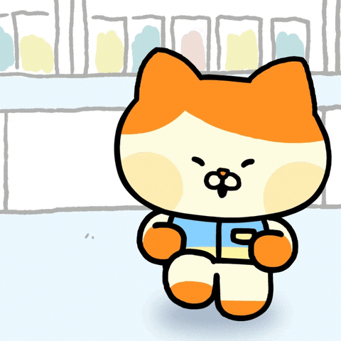 Happy Cat GIF by LINE FRIENDS