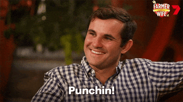 Punching Smile GIF by Farmer Wants A Wife