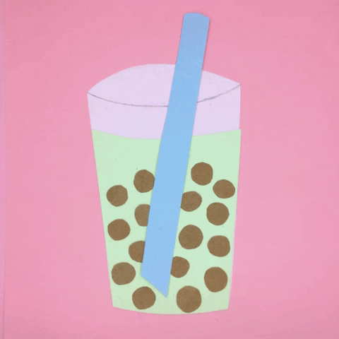 Bubble Tea Drinking Gif By Julie Smith Schneider