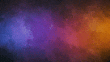 Text gif. The words "Happy anniversary" in a funky white font appear across a dark, chalky, purple, pink, and orange background. 