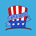 I Am A Voter Uncle Sam hat