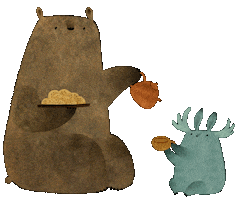 Tea Time Bear Sticker by Tukoni Tribe
