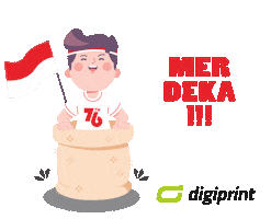 Merdeka Dirgahayu Sticker by digiprint
