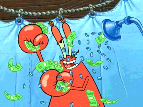 Make It Rain Money GIF by SpongeBob SquarePants - Find & Share on GIPHY