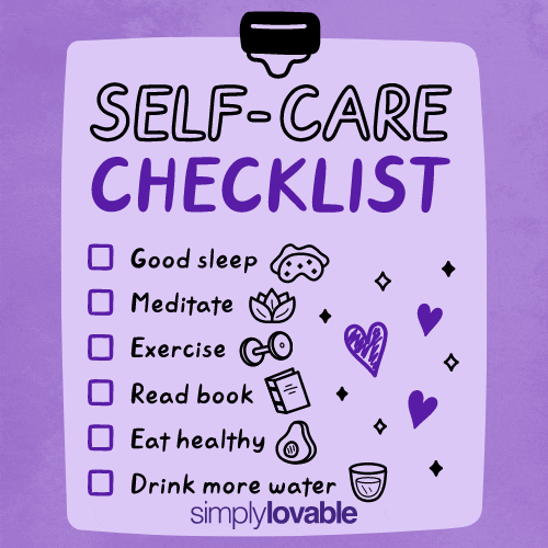 Self Care Checklist GIF by Simply Lovable