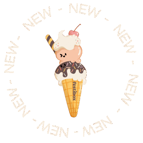 New Post Ice Crem Sticker by Festibox