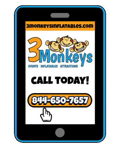 Bounce House 3 Monkeys Sticker by 3 Monkeys Inflatables