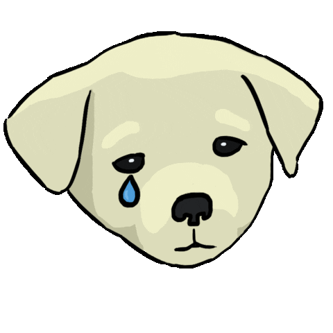 depressed dog gif