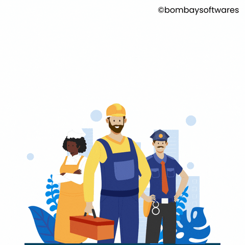 Celebrating Labor Day GIF by Bombay Softwares