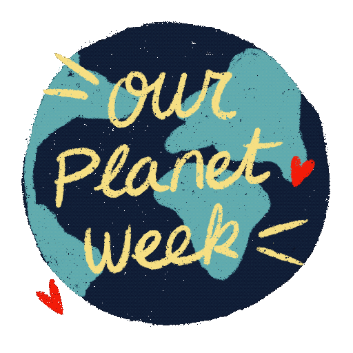 Planet Earth World Sticker by Rachel Winkle