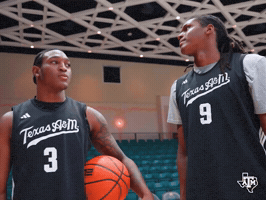 Bucky Ball Shrug GIF by Texas A&M Athletics