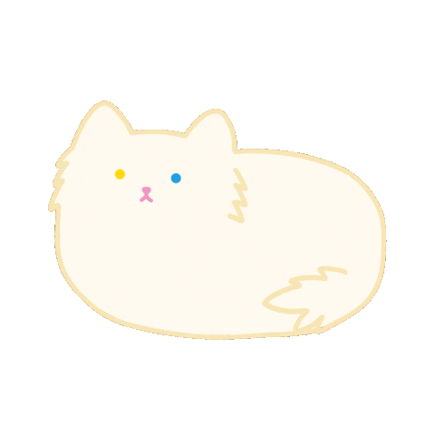 White Cat Kitty Sticker