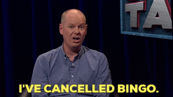 theweeklytv bingo cancelled cancel canceled GIF
