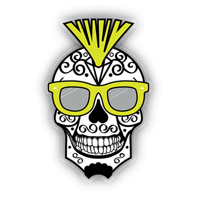 Dia De Los Muertos Sunglasses Sticker by ARRIBA