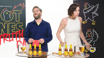 Charlize Theron Wings GIF by First We Feast: Hot Ones