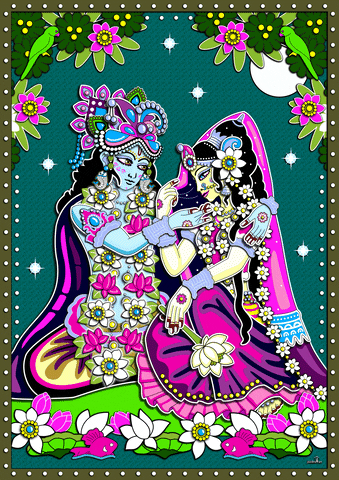 GundicaArt happy holi hare krishna sweet love lord krishna GIF