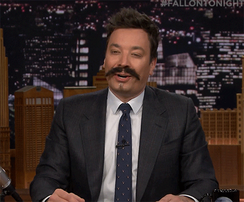 Image result for jimmy fallon mustache gif