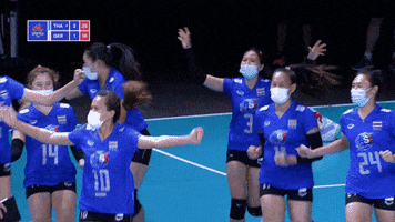Group Hug Wow GIF by Volleyball World