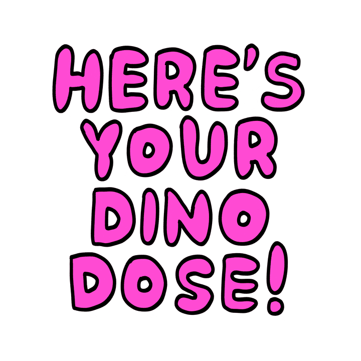 Follow Dinosaur Sticker by Luigi Segre