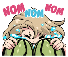 Water Melon Eating Sticker by Jin