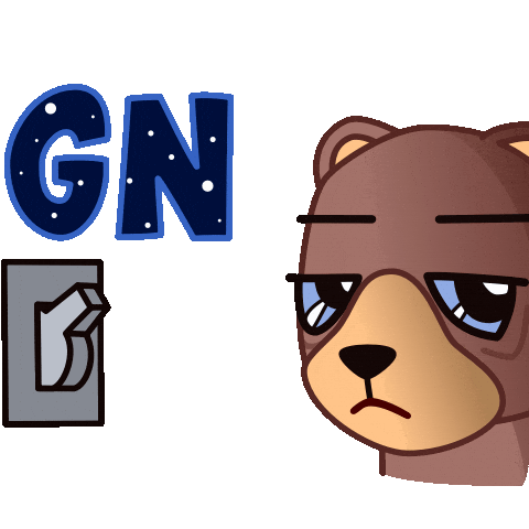 Sleepy Teddy Bear Sticker by steady teddys