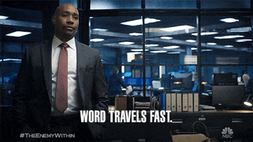 the enemy within word travels fast GIF by NBC