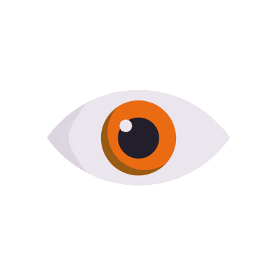 See Orange Eye Sticker by Wachstumstracker