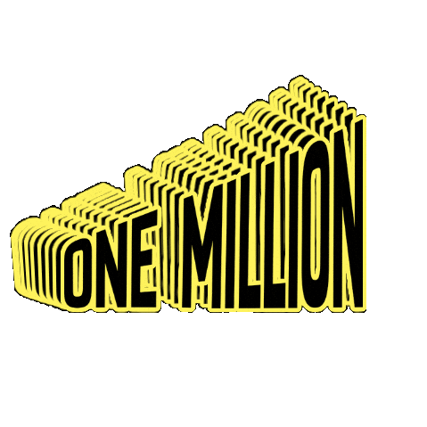 Follows One Million Sticker by Jennifer Greenhill