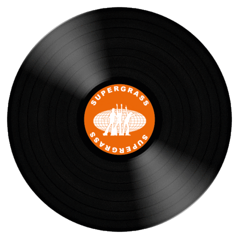 Record Player Spinning Sticker by Supergrass