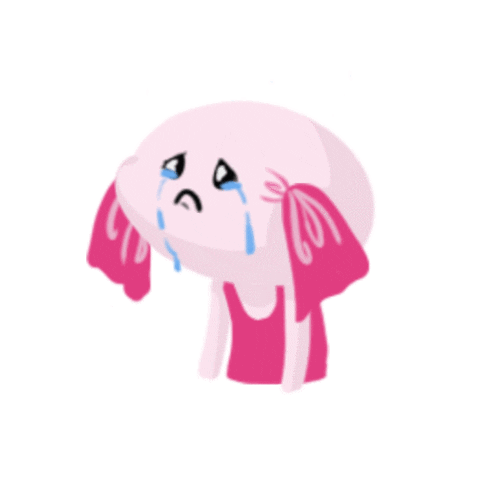 Sad Pink Sticker