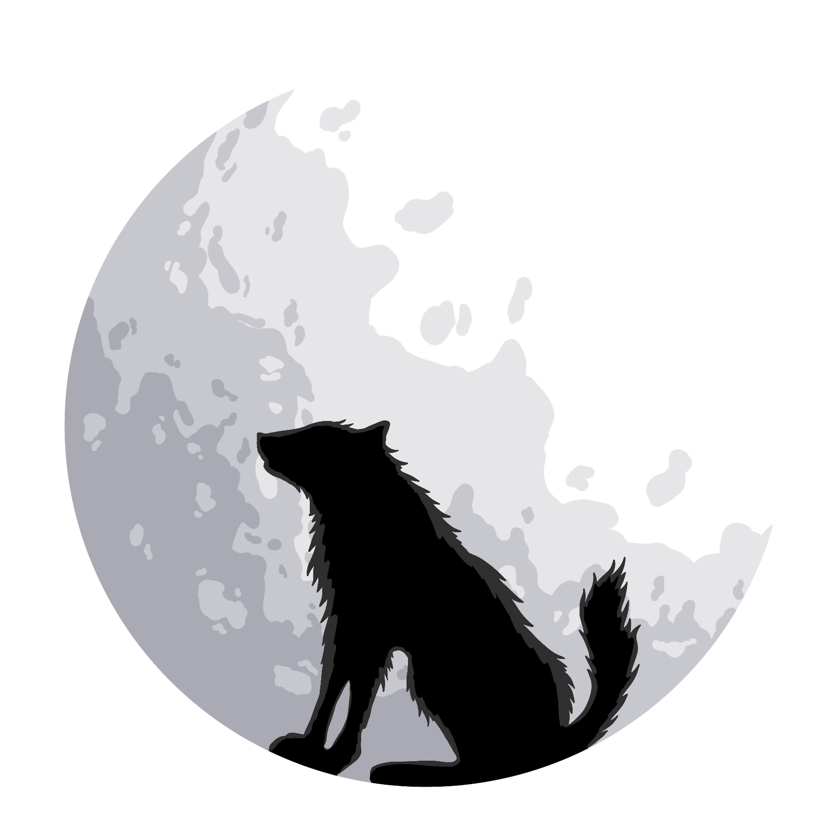 Full Moon Dog Sticker by Russ for iOS & Android | GIPHY