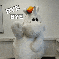 Unicorn Goodbye GIF by Pummel & Friends